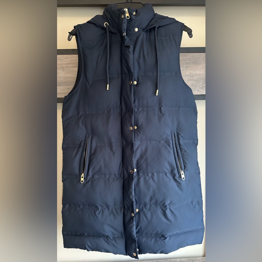 Zara hooded vest puff jacket
